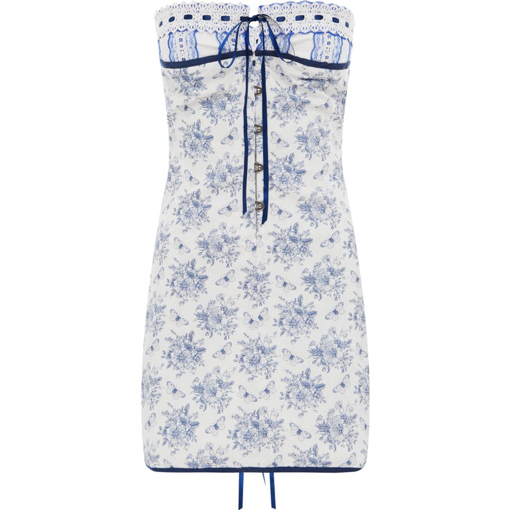 With Jean Sabrin Blue Dress