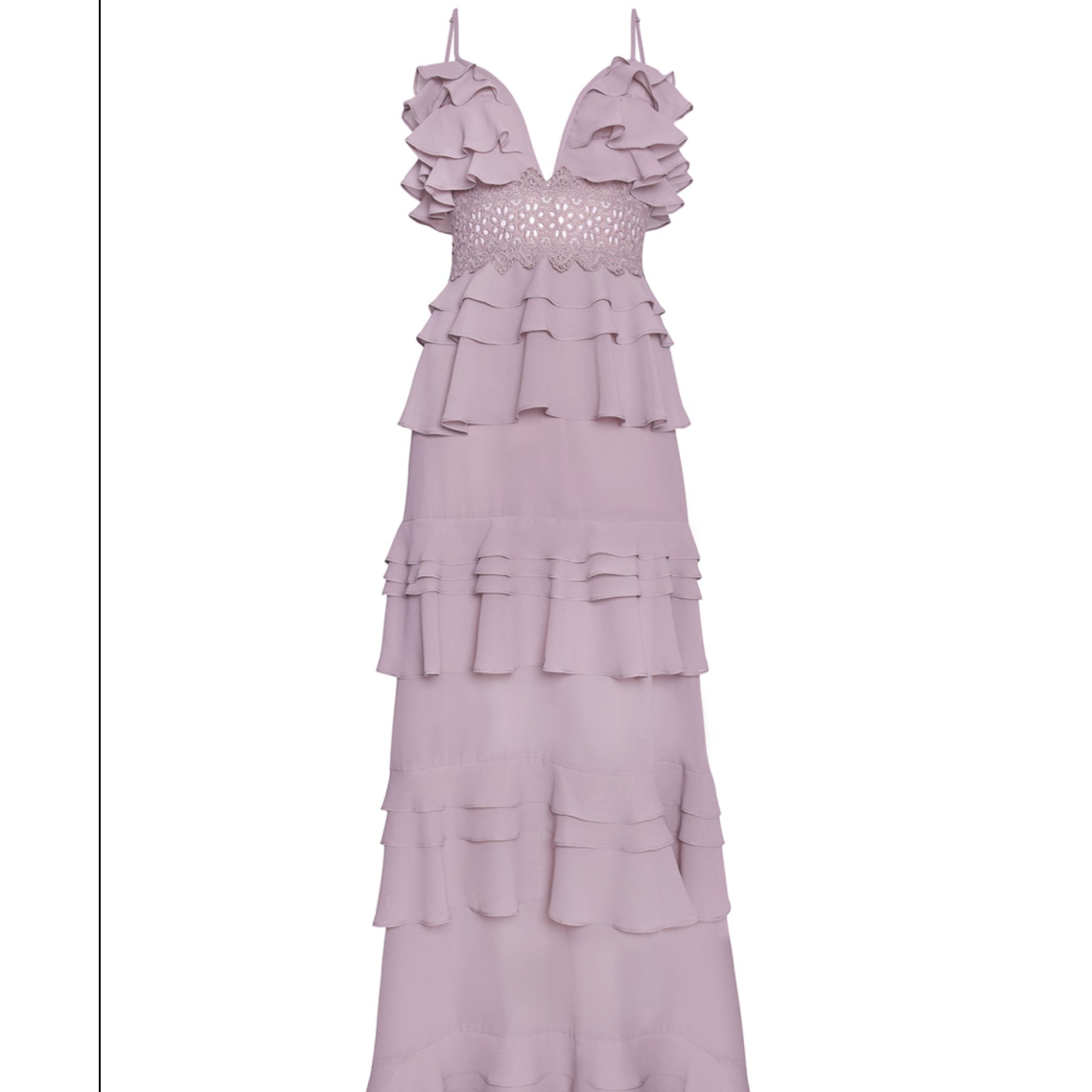 True Decedance Sophia Tiered Ruffle Maxi Dres