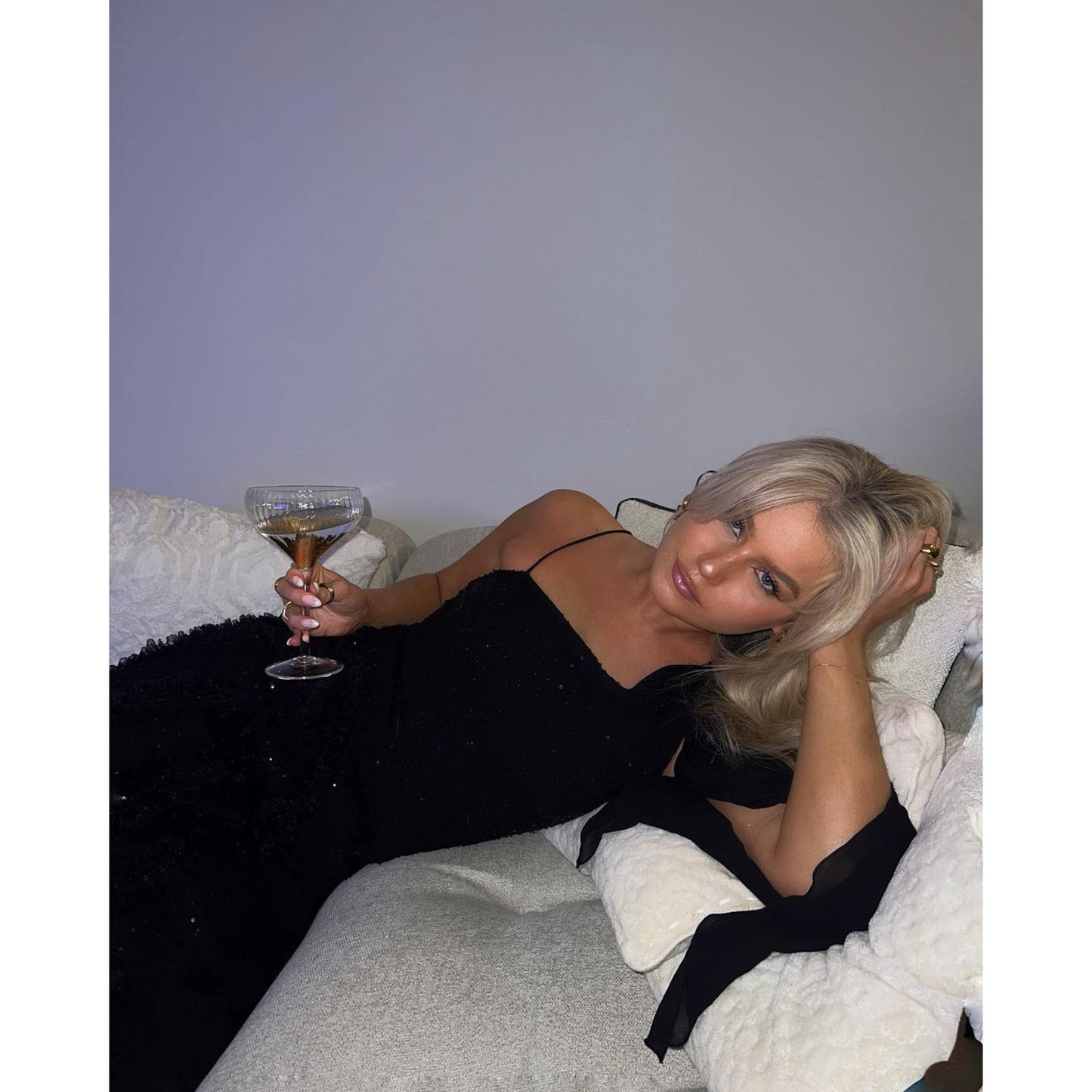 ESCADA One Shoulder Sequin Dress