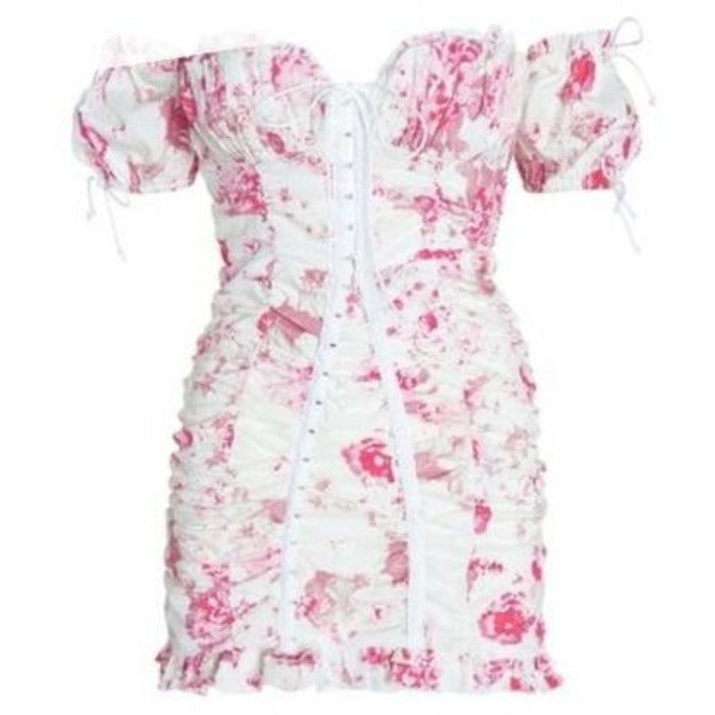 For Love and Lemons Mills Ruched Mini Dress