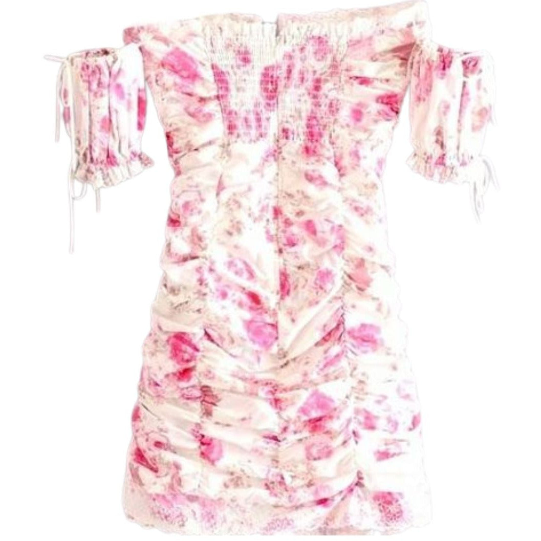 For Love and Lemons Mills Ruched Mini Dress