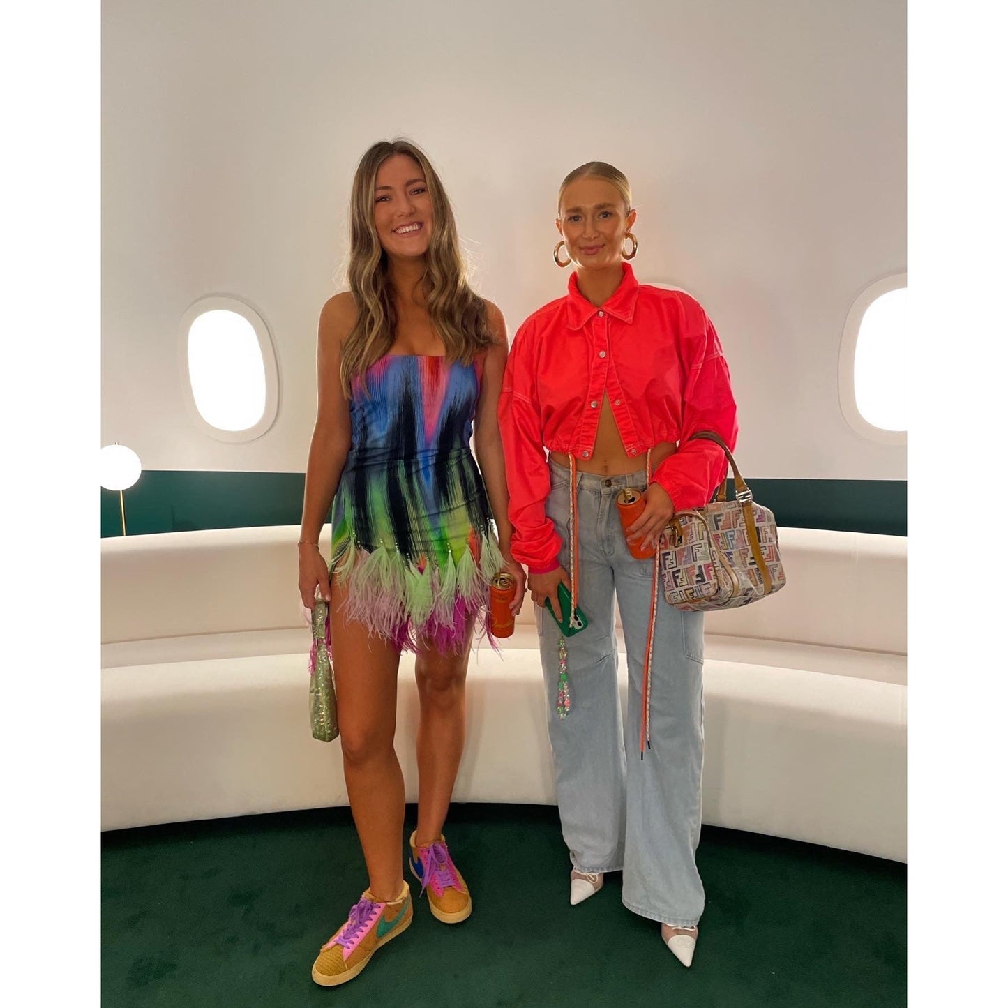 The Attico Tie Dye Feather Dress