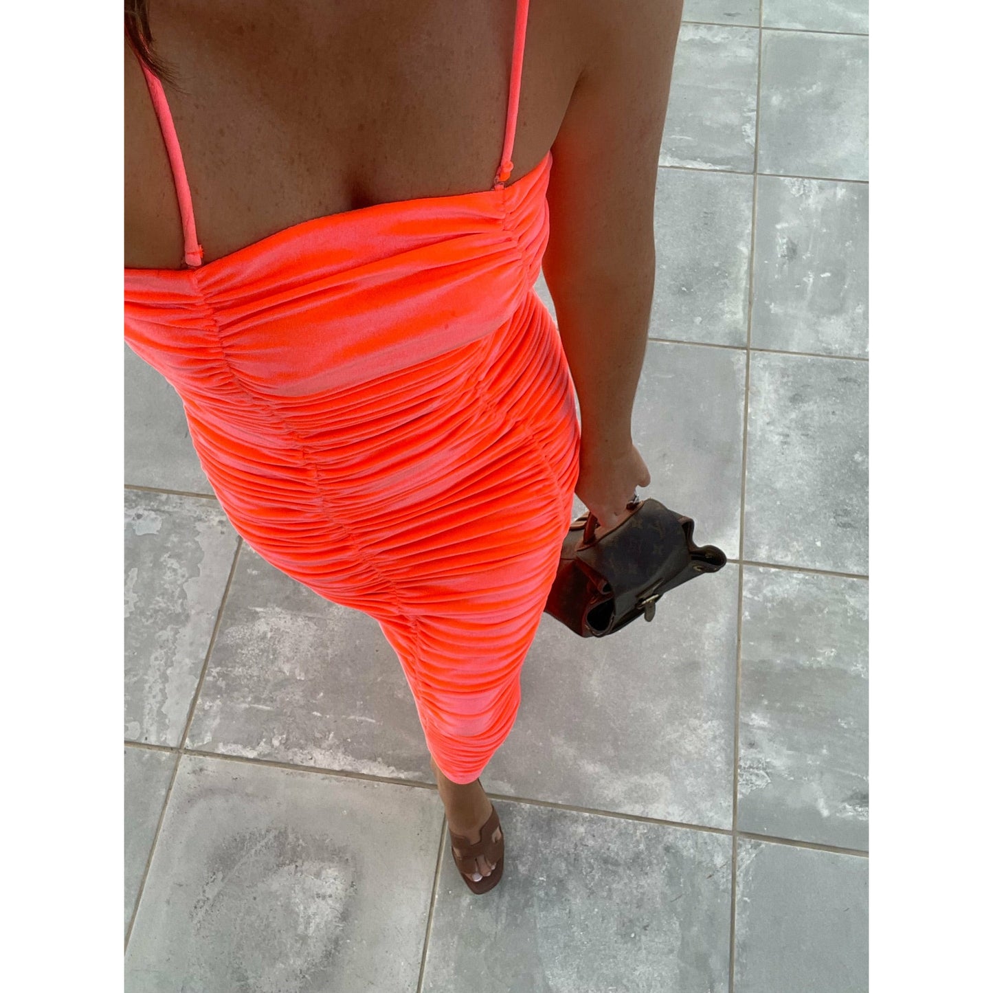 Christopher John Rogers Ruched Velvet Dress