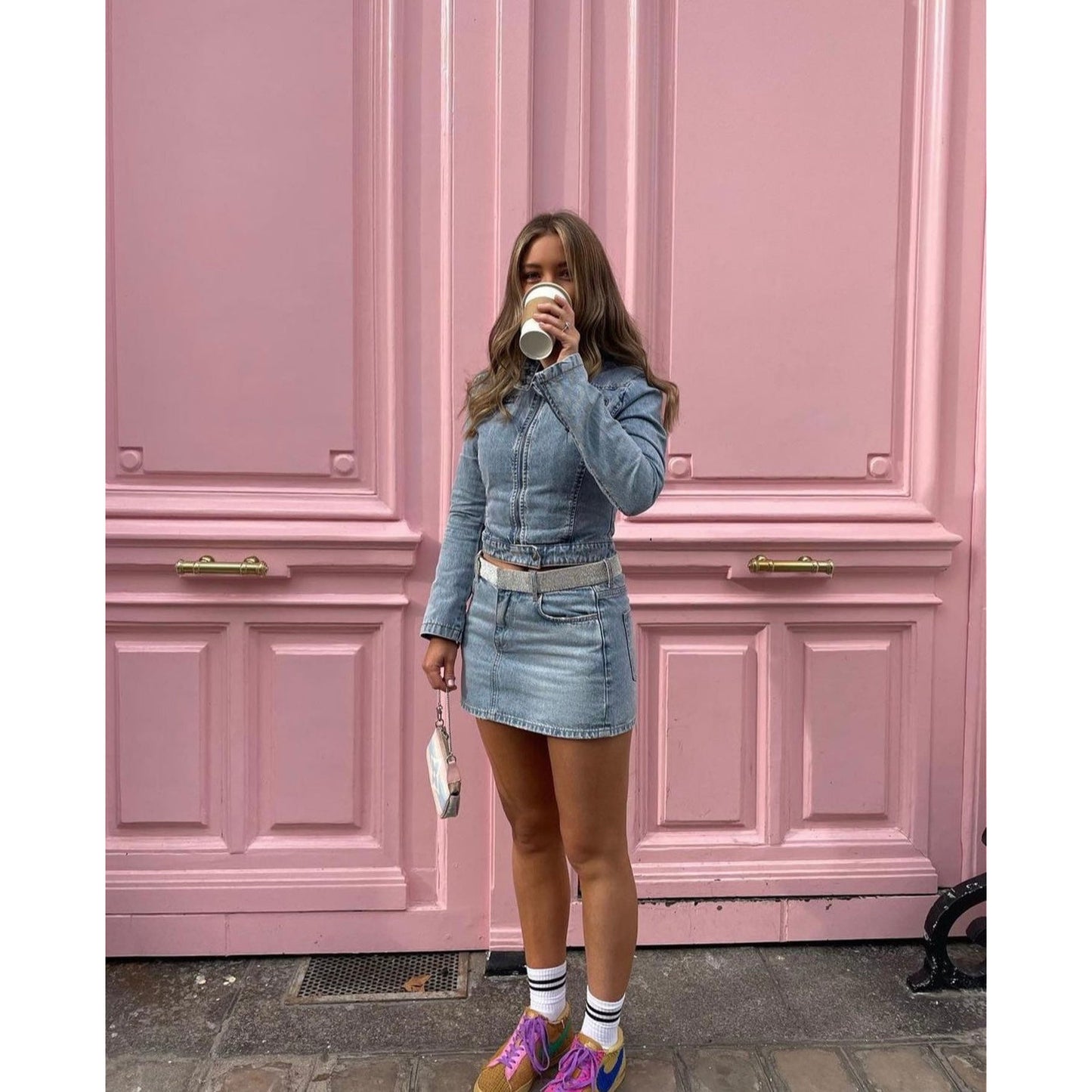 Lovers & Friends Remy Denim Micro Mini Skirt