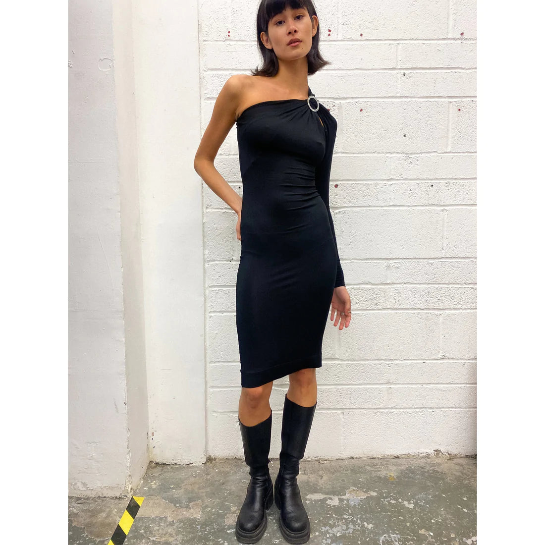 JUST CAVALLI One Shoulder Bodycon Dress