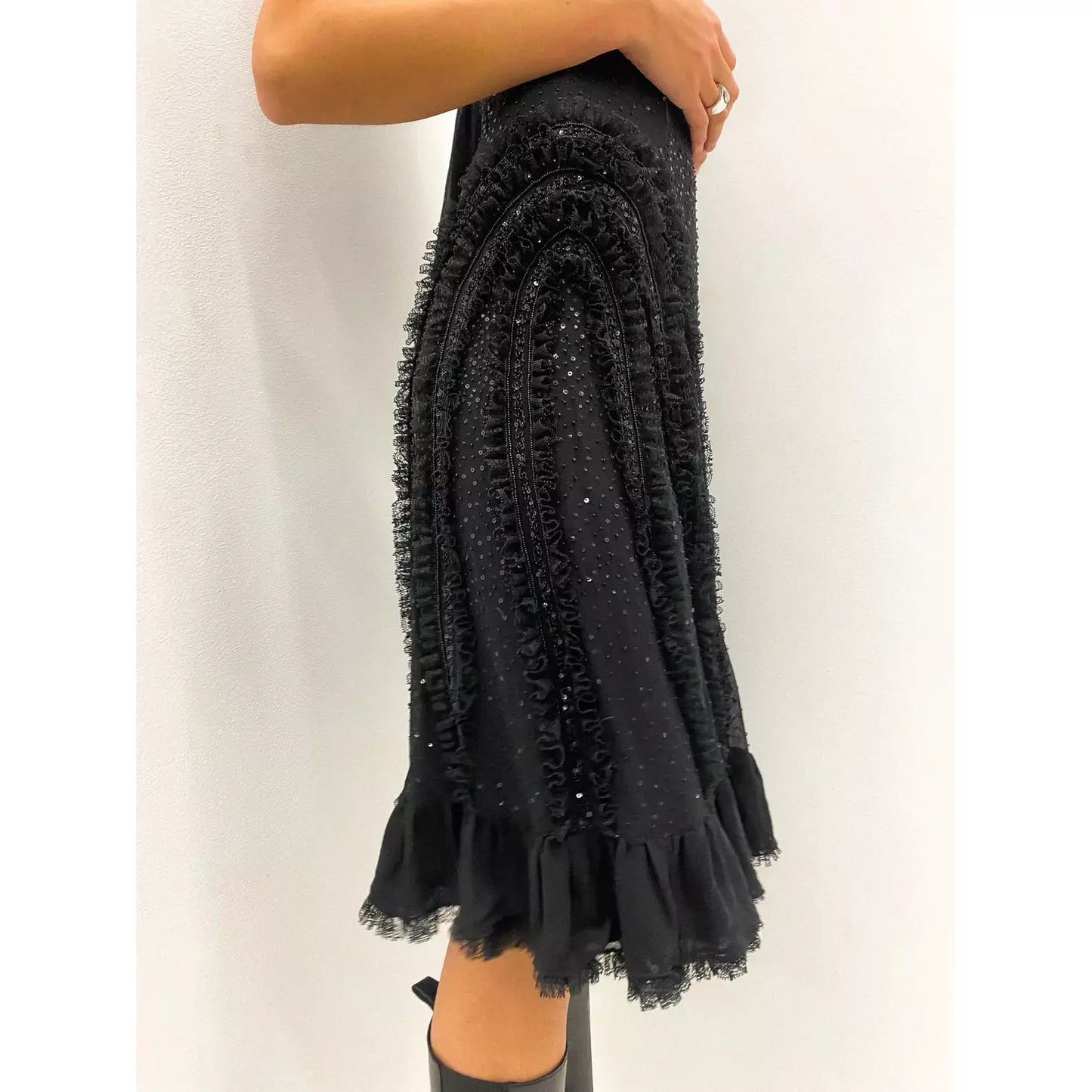 ESCADA One Shoulder Sequin Dress