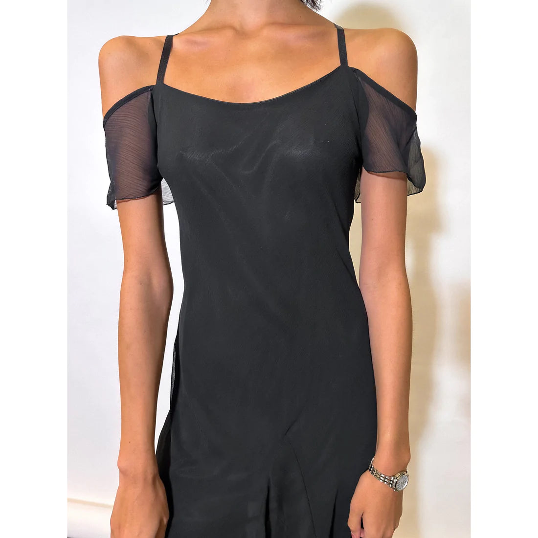 1990s Ebony Milkmaid Midi