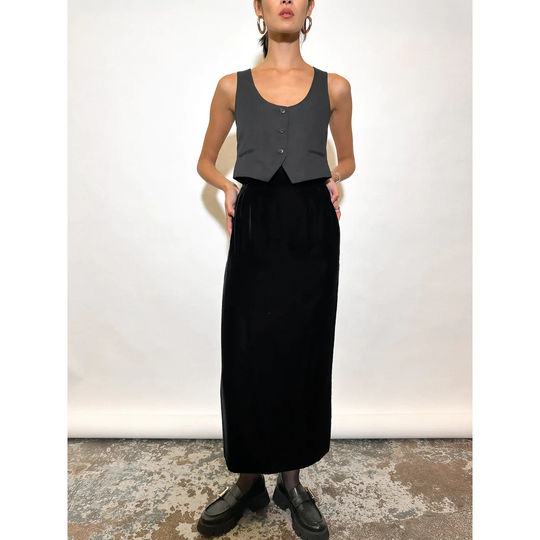 COMME DES GARCON FALL 1991 Velour Skirt