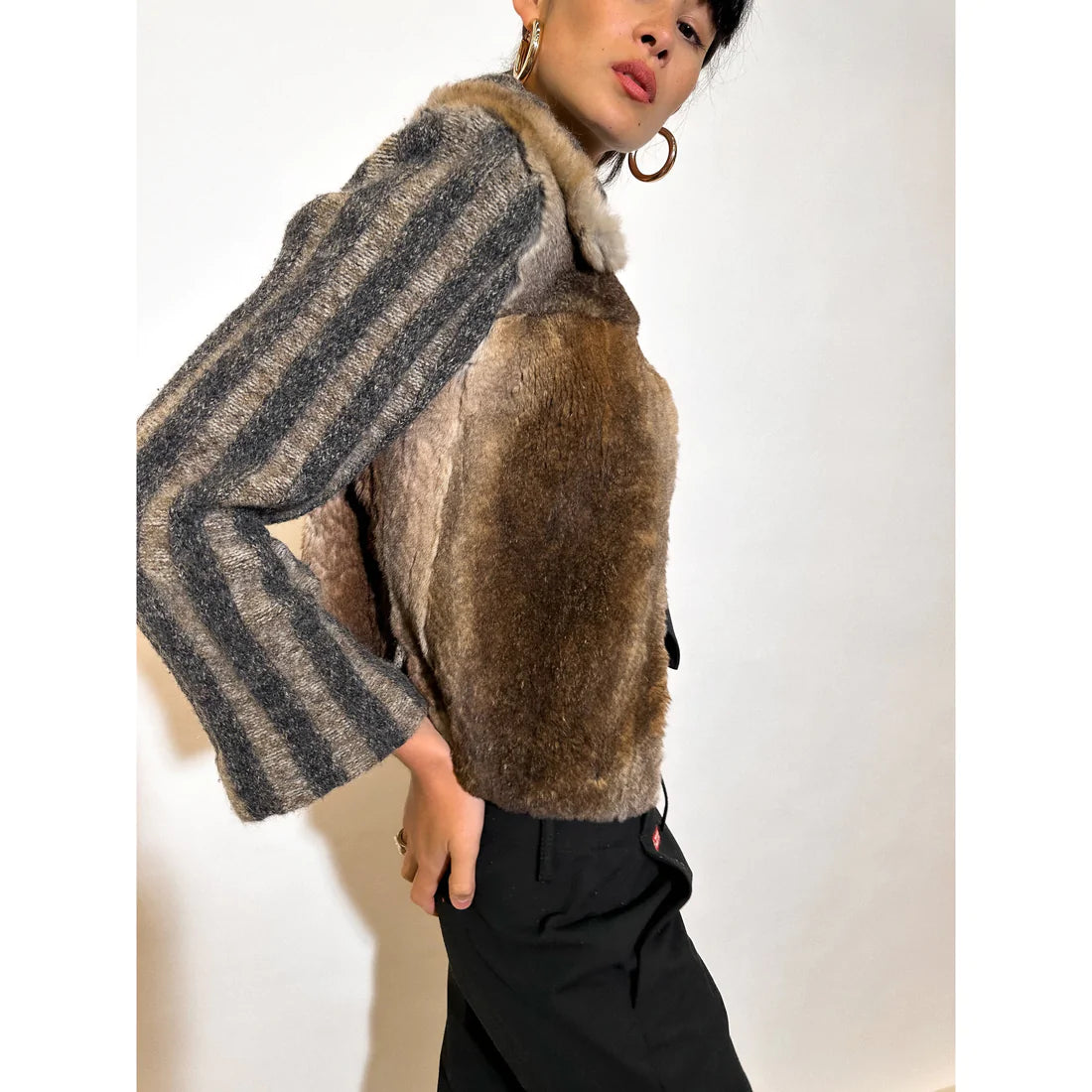 ROBERTO CAVALLI Fur Knit Cardigan