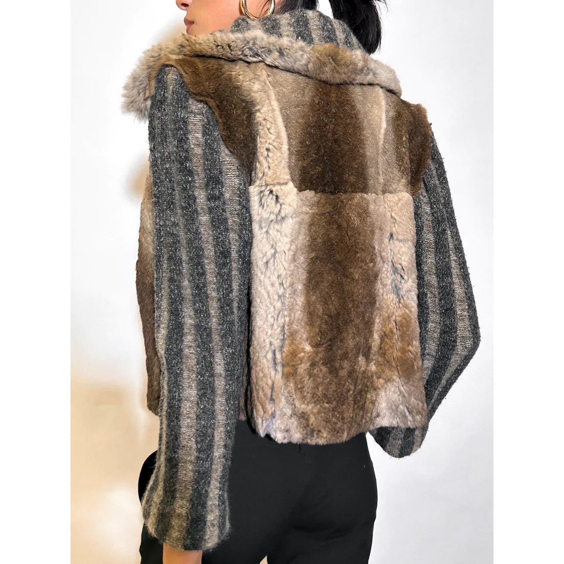 ROBERTO CAVALLI Fur Knit Cardigan