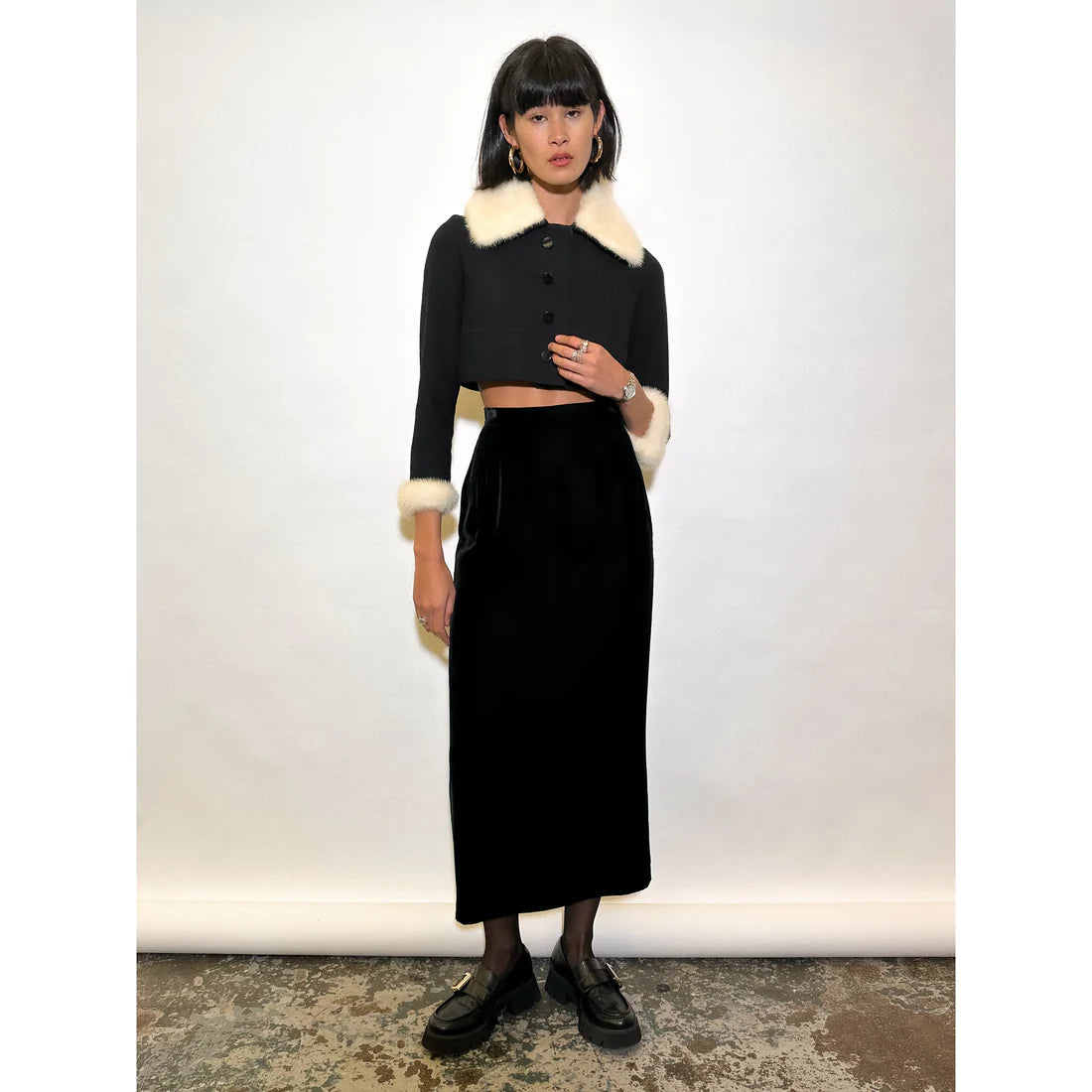 COMME DES GARCON FALL 1991 Velour Skirt