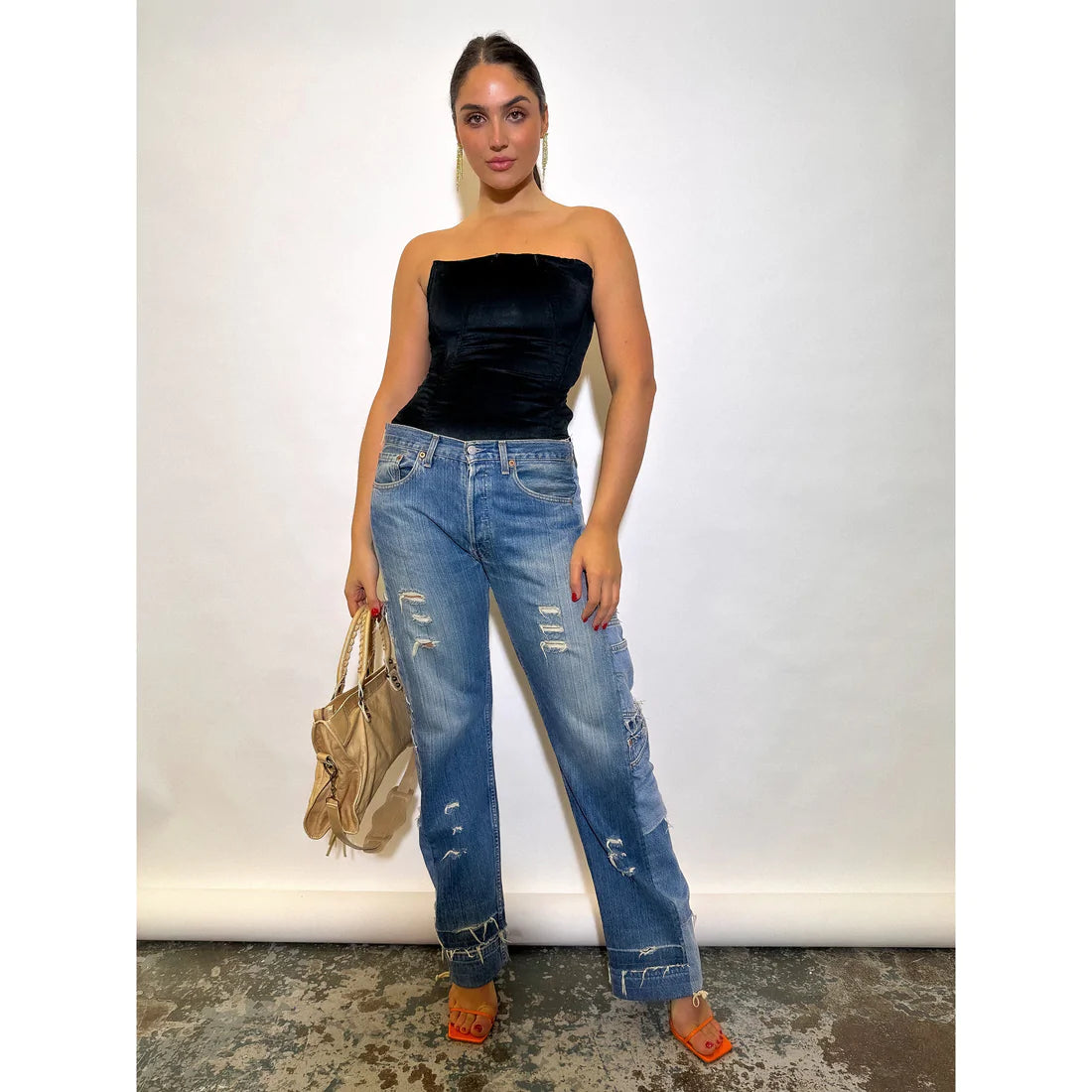 LEVIS Reworked Straight Leg 501 greens are good for you