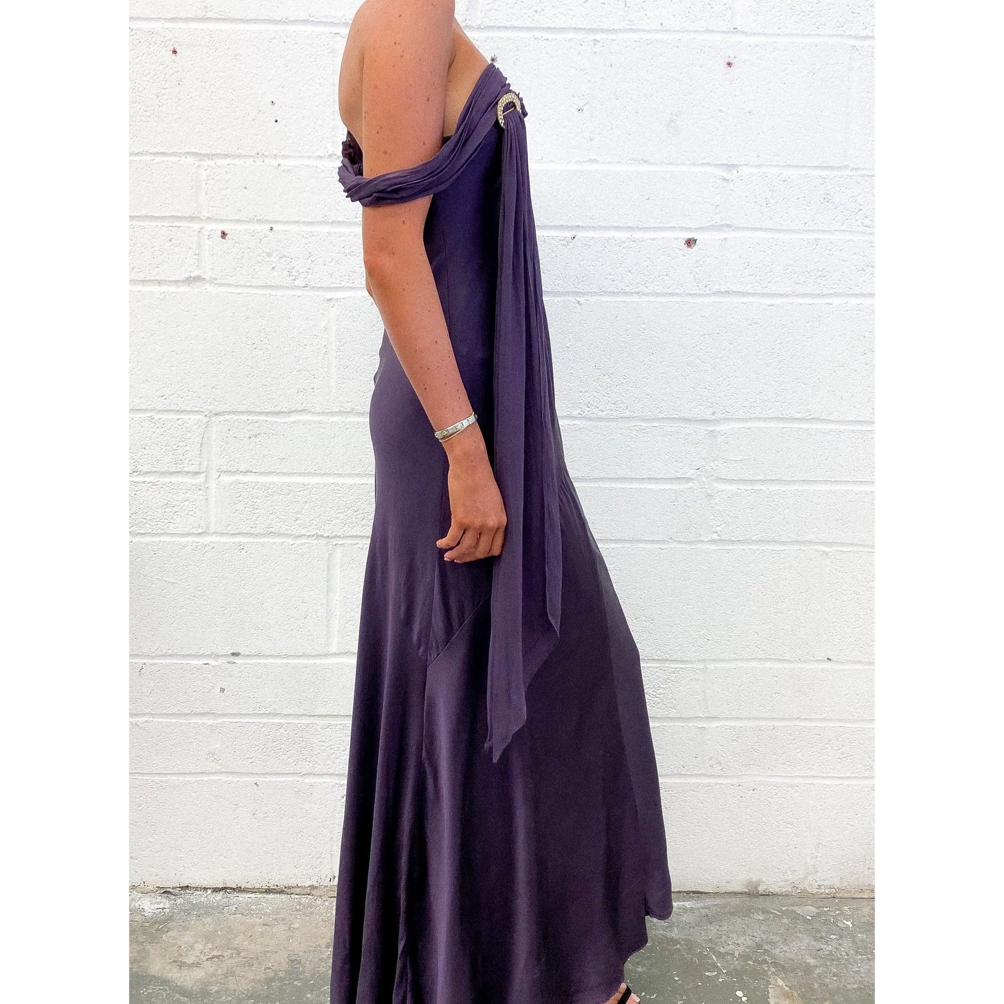 LUISA SPAGNOLI Silk Draped Dress UK 10 - 12