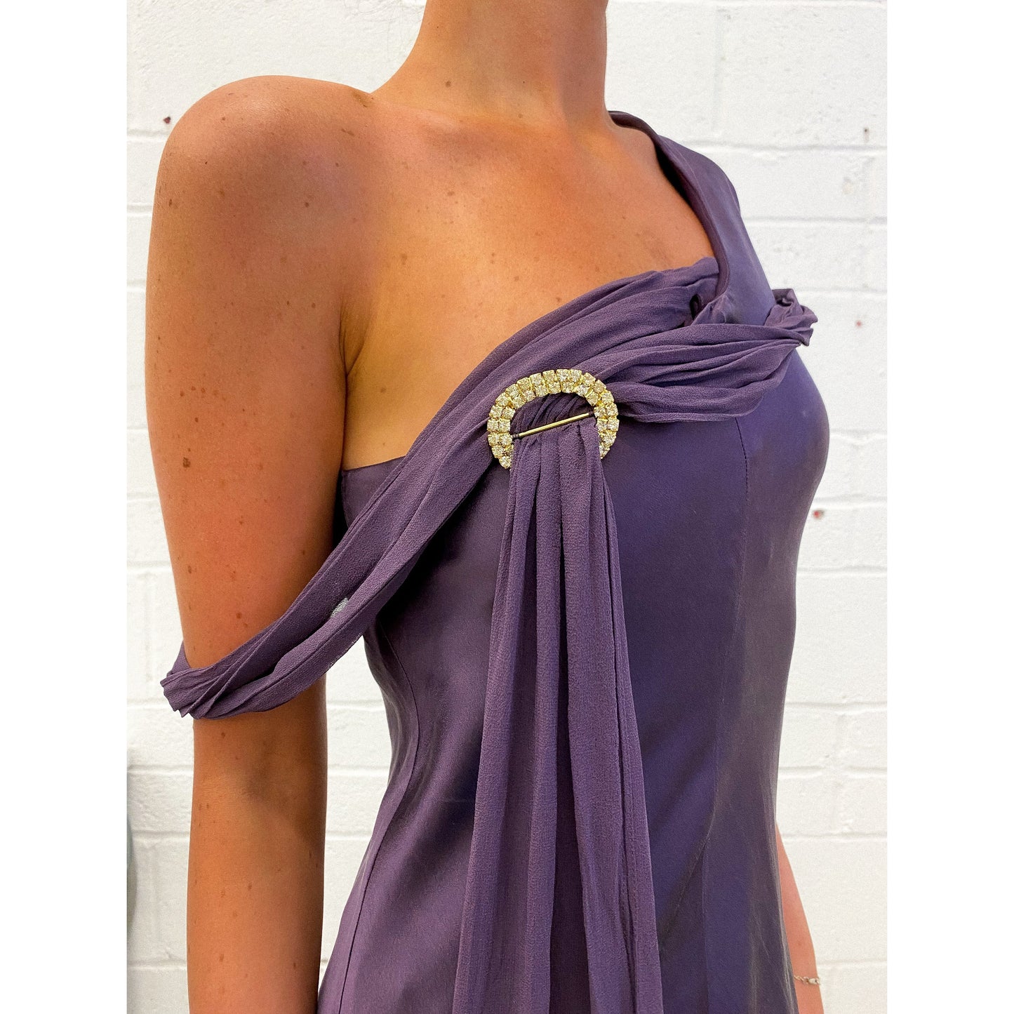 LUISA SPAGNOLI Silk Draped Dress UK 10 - 12