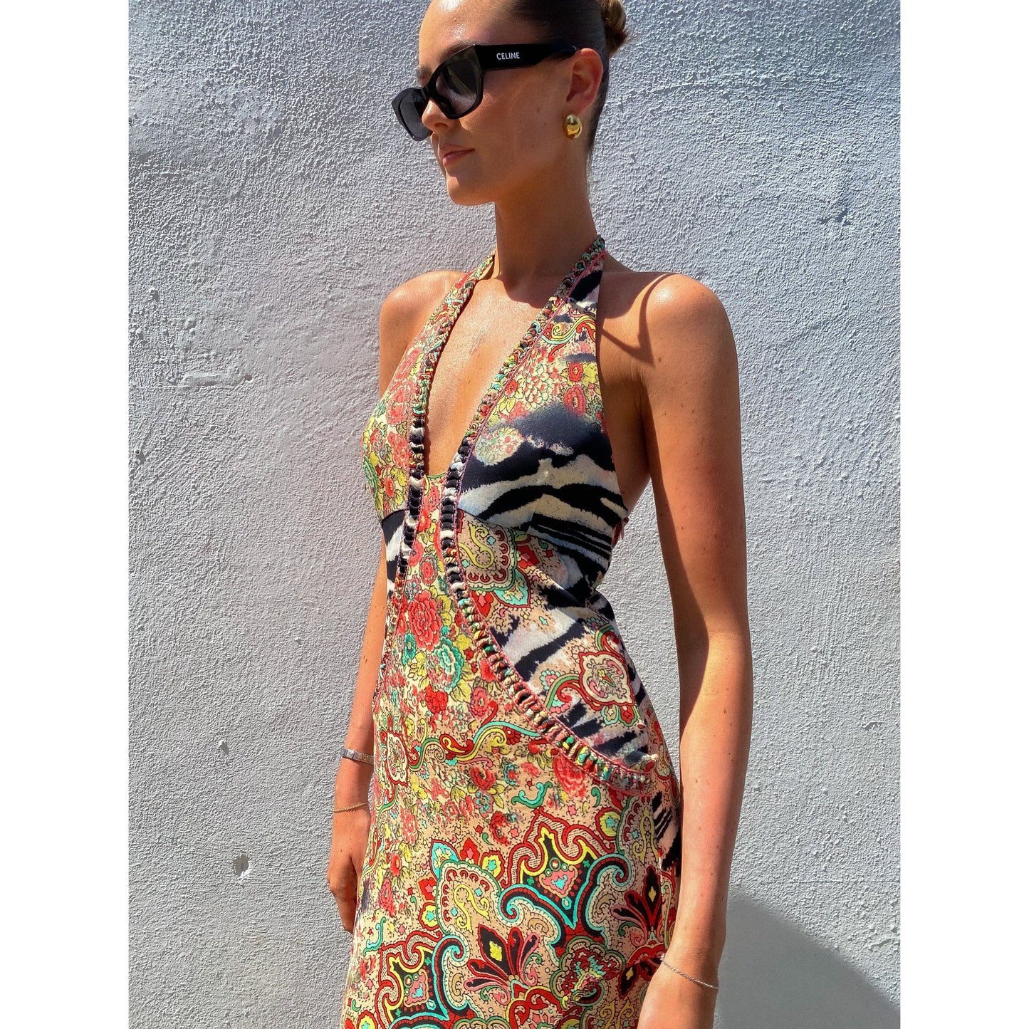 ROBERTO CAVALLI 2000s Halter Dress S - M