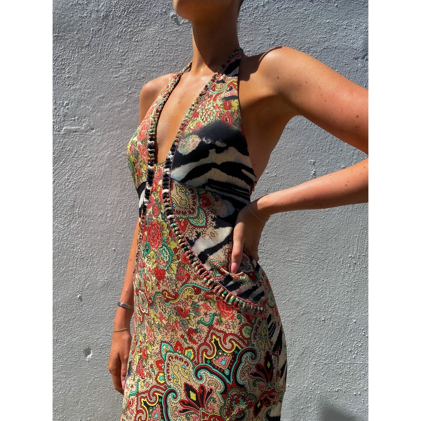 ROBERTO CAVALLI 2000s Halter Dress S - M