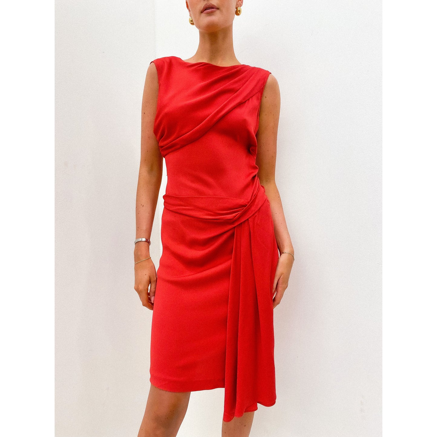 DIANE VON FURSTENBURG Ruche Dress UK 6 - 8