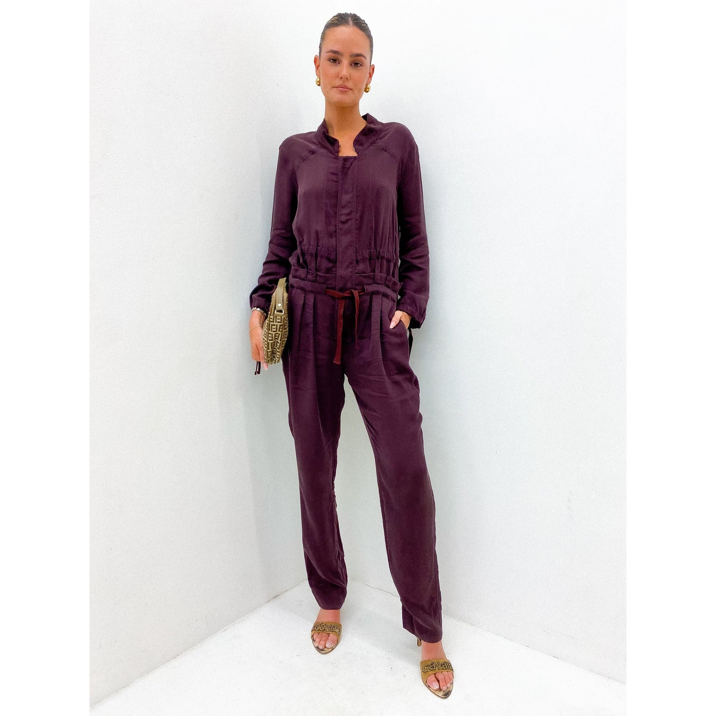 CHLOE Mulberry Jumpsuit UK 14