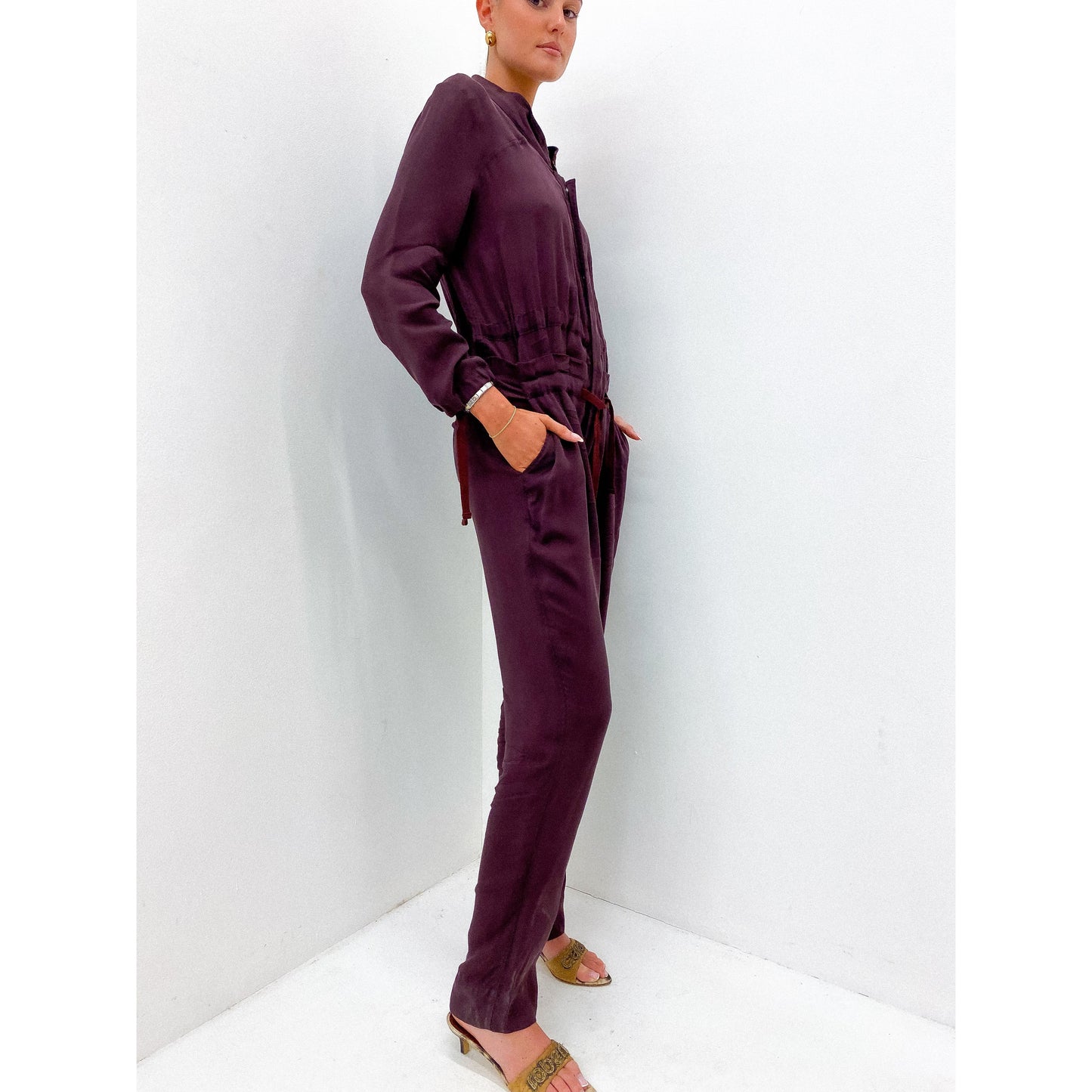 CHLOE Mulberry Jumpsuit UK 14