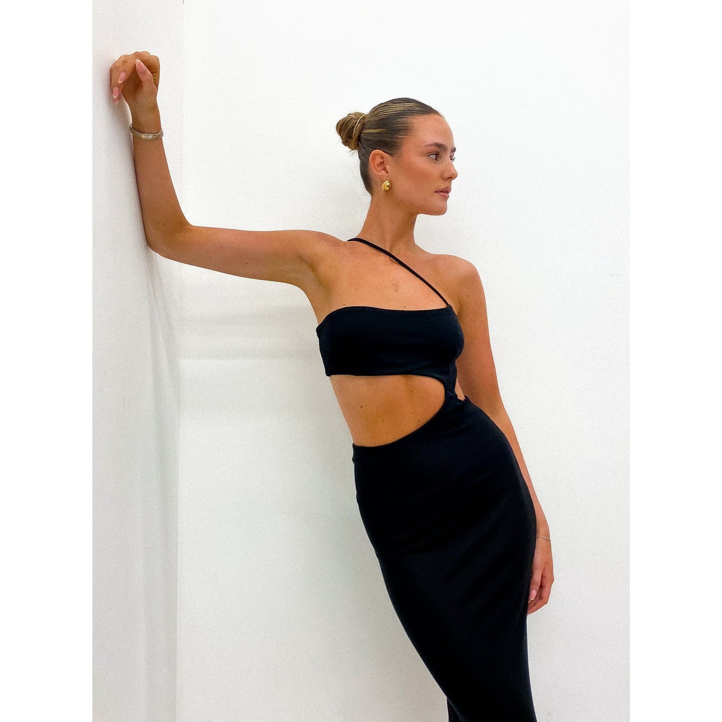 1990s Ebony Evening Gown UK 8 - 10