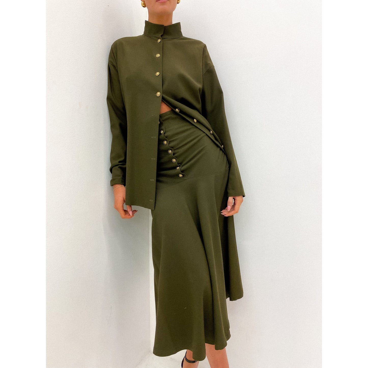 JEAN PAUL GAULTIER 80s Millitary Two Piece UK 8