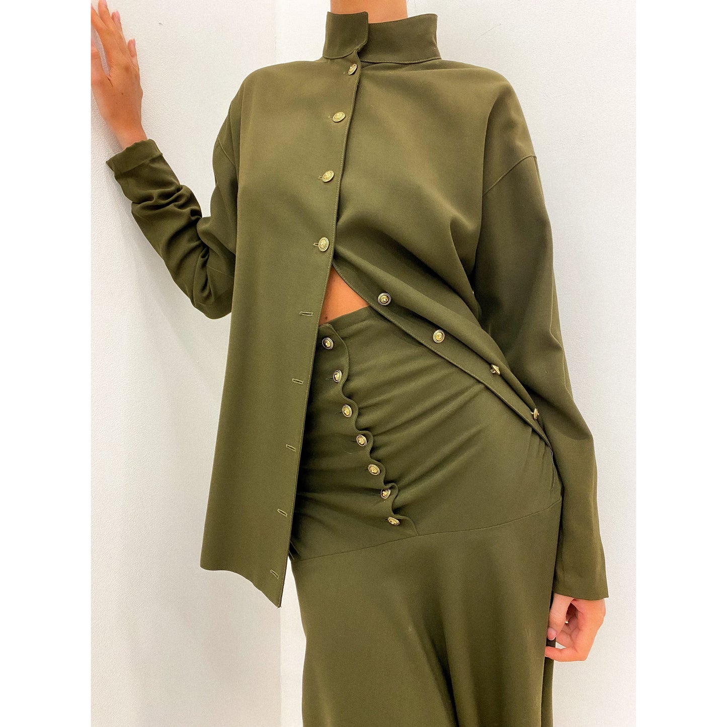 JEAN PAUL GAULTIER 80s Millitary Two Piece UK 8