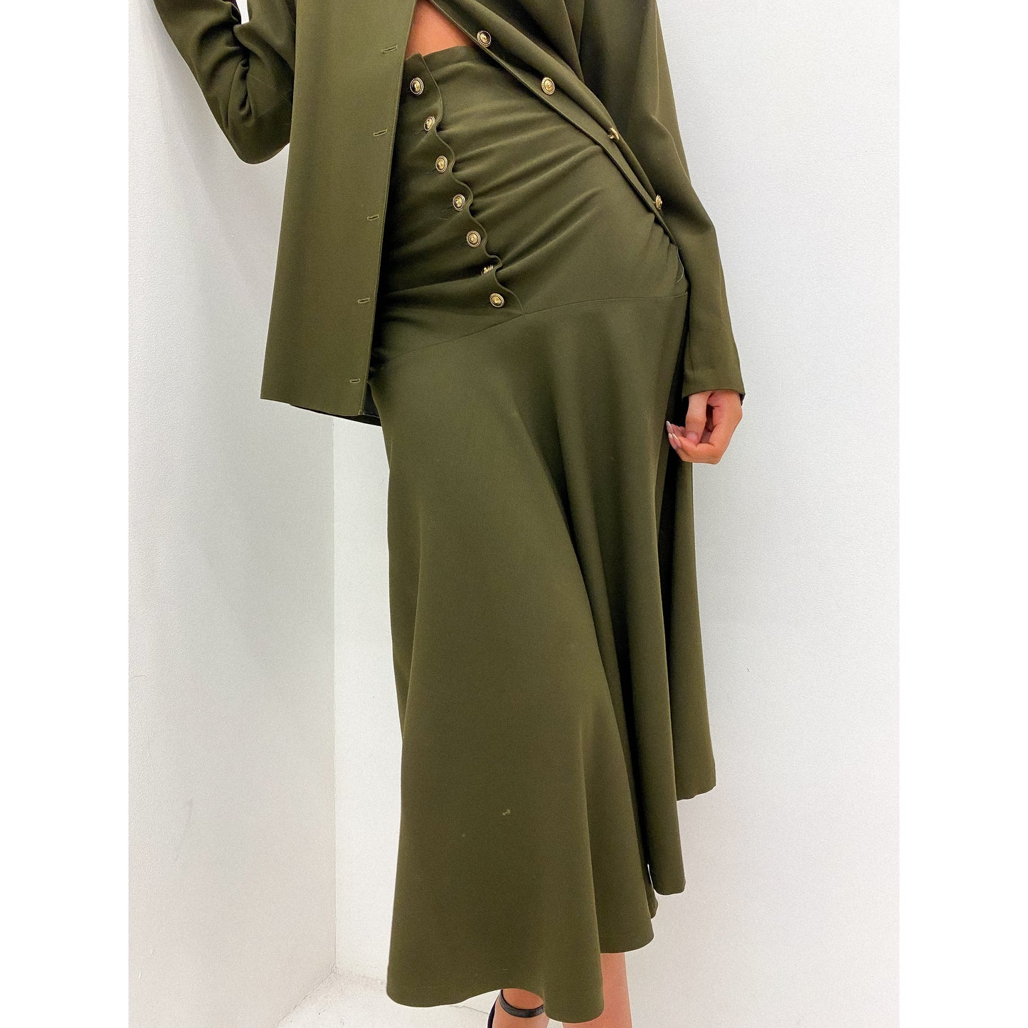 JEAN PAUL GAULTIER 80s Millitary Two Piece UK 8