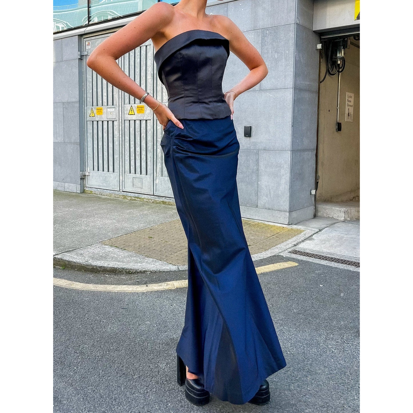 GOTTFRIED Couture Navy Skirt UK 8 - 10