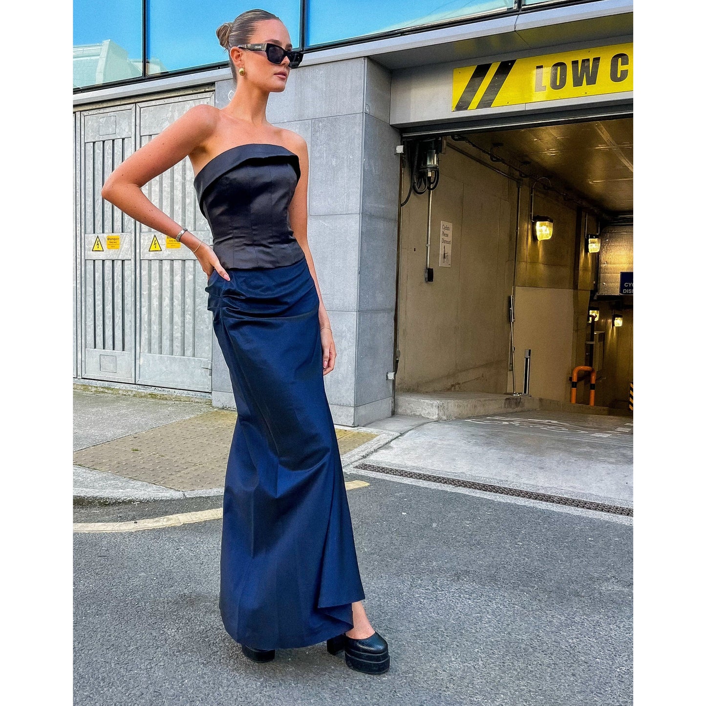 1990s Satin Lace Up Bustier UK 8