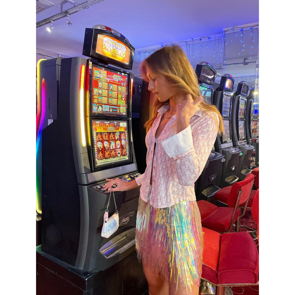 Dolce & Gabbana Holographic Tassel Skirt