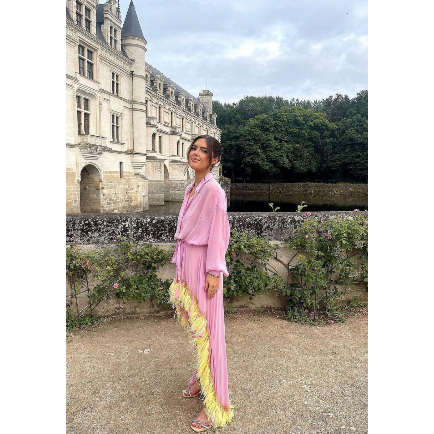 The Attico Feather Shirt Dress