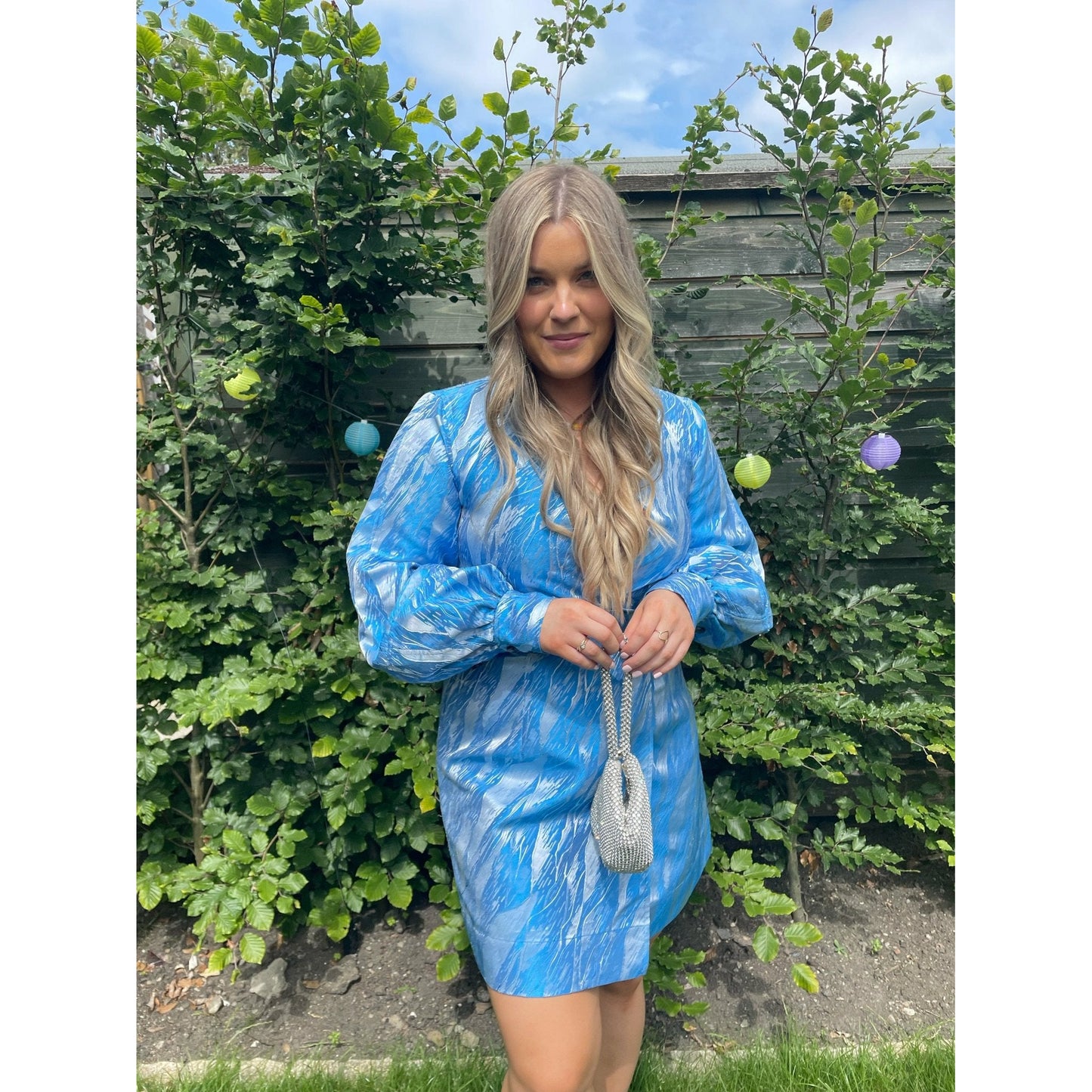 Ganni Tropical Wave Mini Dress - greens are good for you