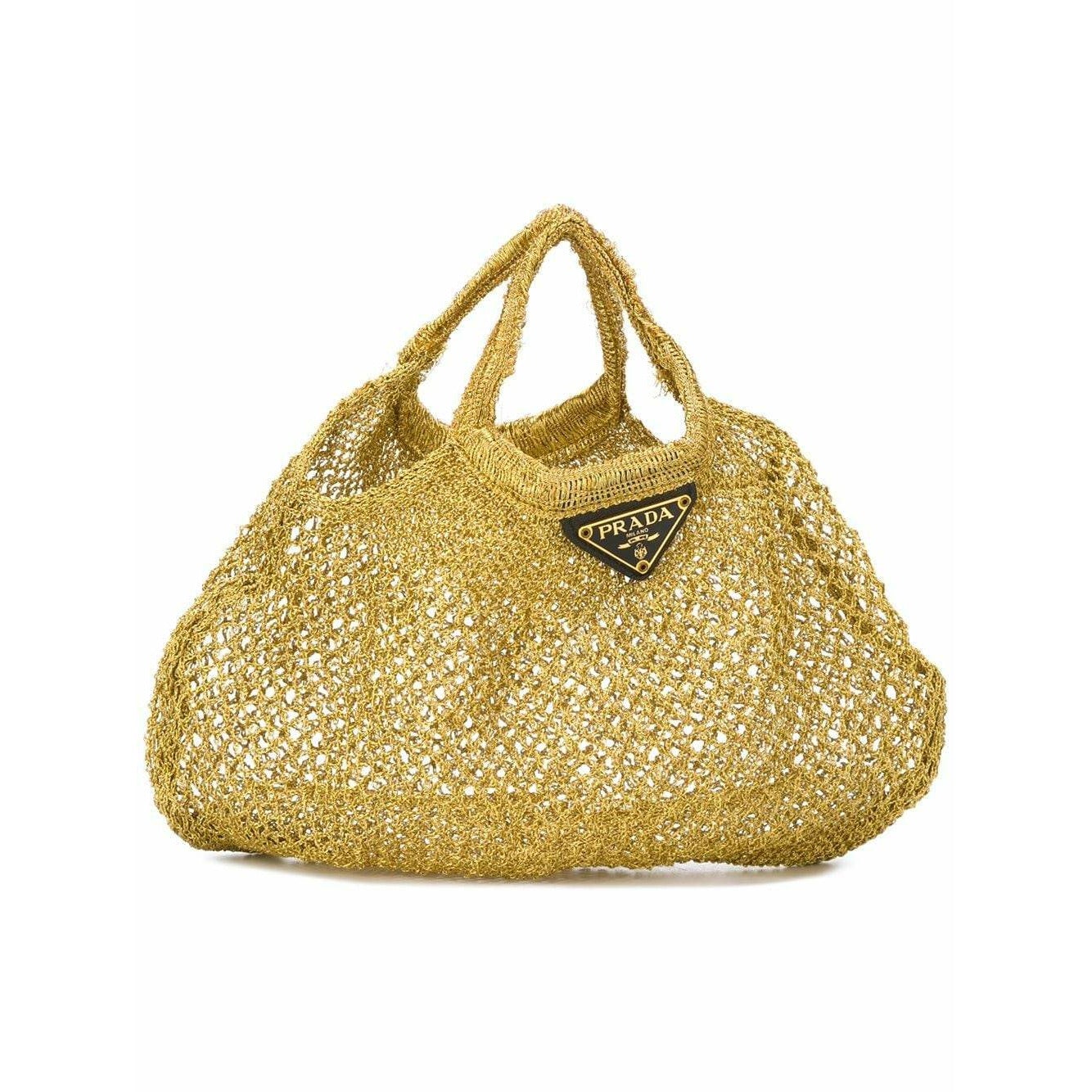Prada Gold Crochet Bag – greens are good for you
