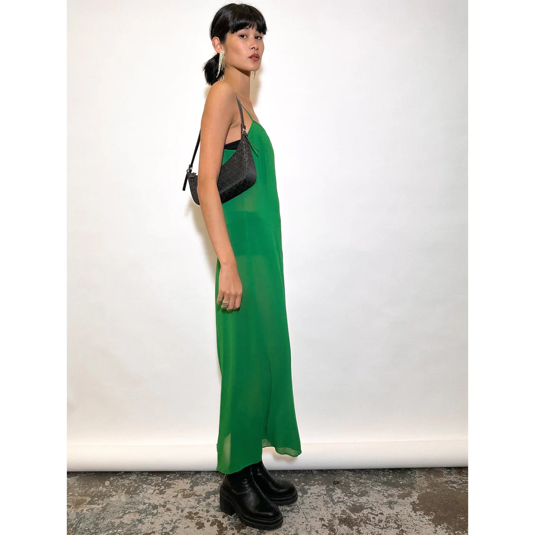 PHILOSOPHY Parakeet Sheer Midi Dress greens are good for you