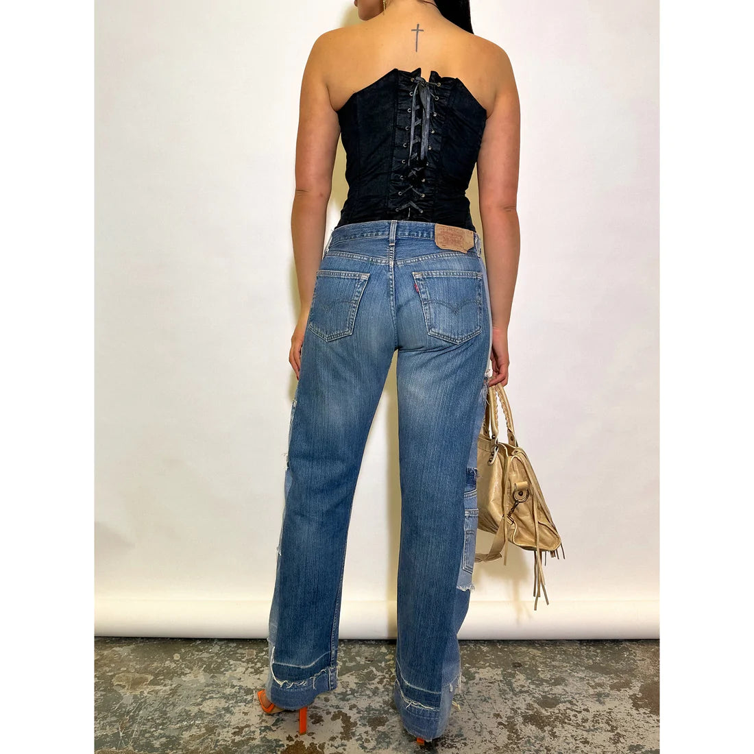 LEVIS Reworked Straight Leg 501 greens are good for you