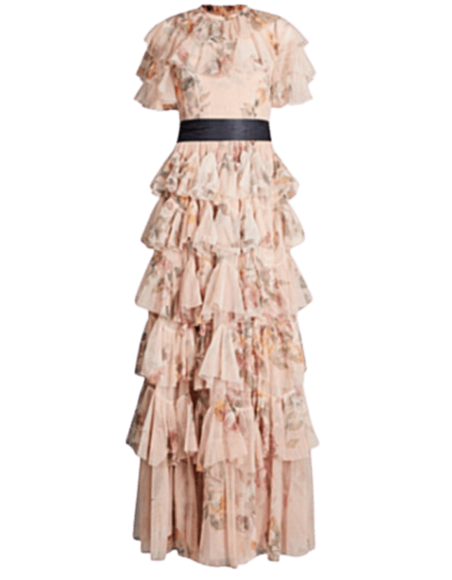 Needle & Thread Venetian Rose Tulle Maxi Dress