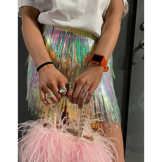 Dolce & Gabbana Holographic Tassel Skirt