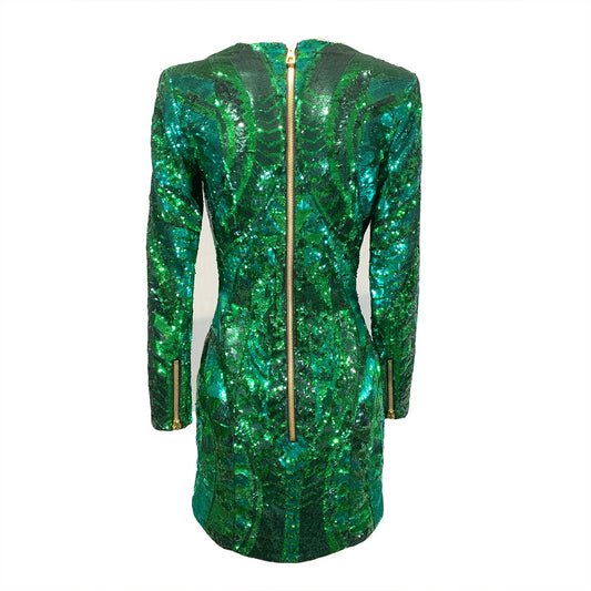Balmain x H&M Green Sequin Dress