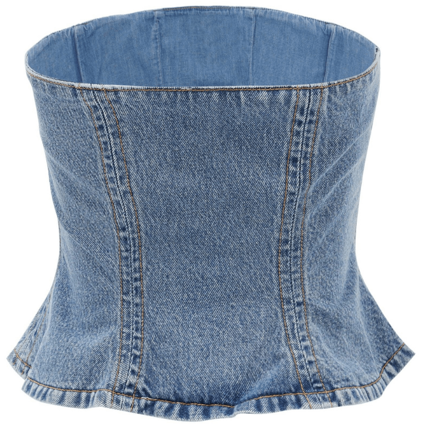 Ganni Denim Corset - greens are good for you
