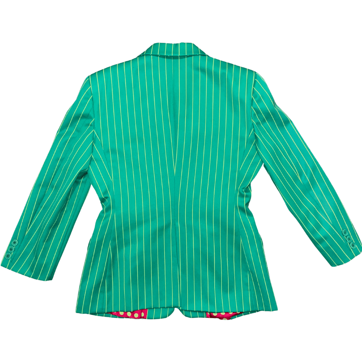 Moschino Vintage Green Stripe Blazer - greens are good for you